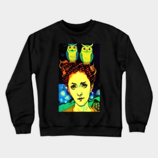 Goddess of Owls Crewneck Sweatshirt